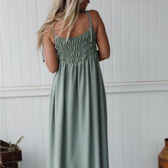 NWT Three Bird Nest Sage Maxi Dress - Picture 5 of 10